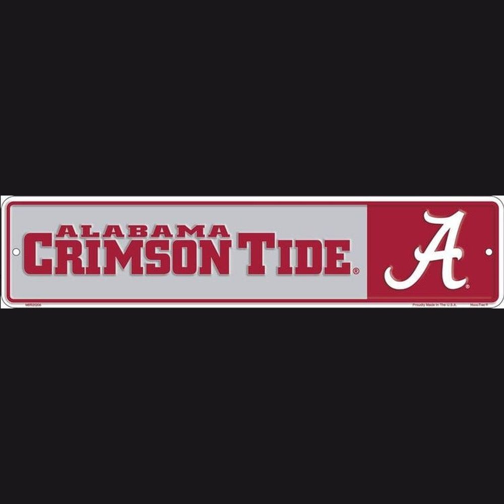 Alabama Crimson Tide Licensed Embossed 18" x 4" Sign NEW! Sports Mem, Cards & Fan Shop:Fan Apparel & Souvenirs:College-NCAA Style Your Walls